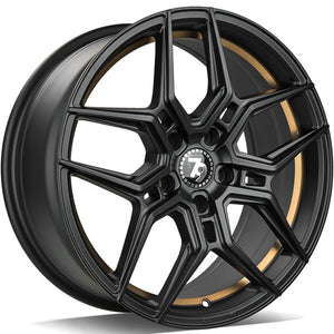 79Wheels SV-B 18 inch Matt Black gold barrel