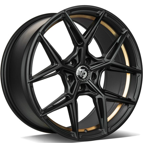 79Wheels SCF-B Black Gold 19 inch wheels