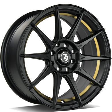 79Wheels SCF-F Black Gold 15 inch wheels
