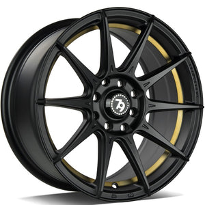 79Wheels SCF-F Black Gold 15 inch wheels