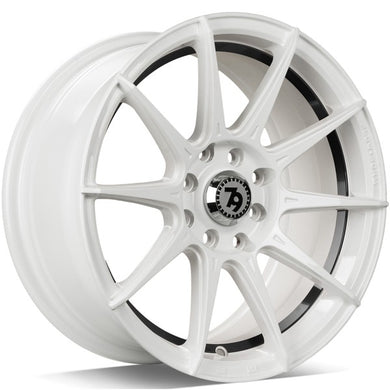 79Wheels SCF-F White Black 15 inch wheels