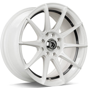 79Wheels SCF-F White Black 15 inch wheels
