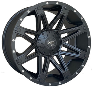 DIRT A.T wheels D900 Matt Black Milled Rivets
