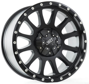 DIRT A.T wheels D95 Matt Black Milled Rivets