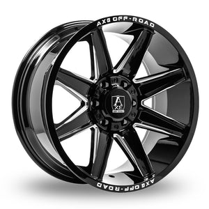 Axe AT3 Black Milled  20 Inch Set of 4 alloy wheels - Premier Wheels UK Online