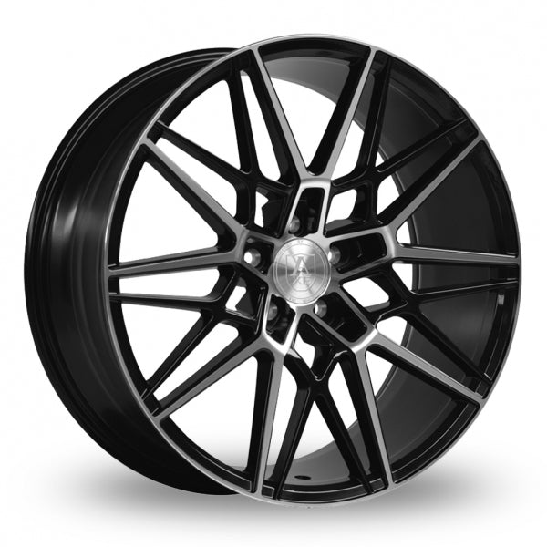 Axe CF1 Gloss Black Polished Face  20 Inch Set of 4 alloy wheels - Premier Wheels UK Online