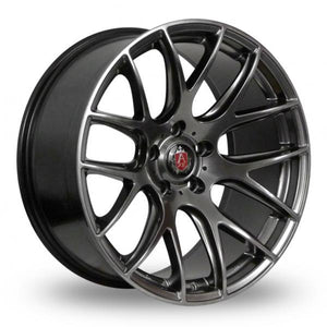 Axe CS Lite Dark Silver Wider Rear 8.5x18 (Front) & 9.5x18 (Rear) Set of 4 alloy wheels - Premier Wheels UK Online