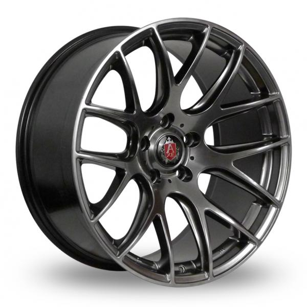 Axe CS Lite Dark Silver Wider Rear 8.5x18 (Front) & 9.5x18 (Rear) Set of 4 alloy wheels - Premier Wheels UK Online