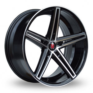 Axe EX14 Black Polished Wider Rear 8x18 (Front) & 9x18 (Rear) Set of 4 alloy wheels - Premier Wheels UK Online