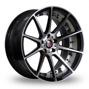 Axe EX16 Black Polished Face and Barrel Wider Rear 20 Inch Set of 4 alloy wheels - Premier Wheels UK Online