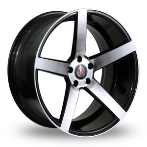 Axe EX18 Black Polished Wider Rear 8x18 (Front) & 9x18 (Rear) Set of 4 alloy wheels - Premier Wheels UK Online