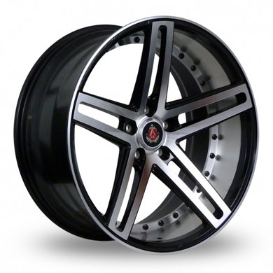 Axe EX20 Black Polished Wider Rear 9x22 (Front) & 10.5x22 (Rear) Set of 4 alloy wheels - Premier Wheels UK Online