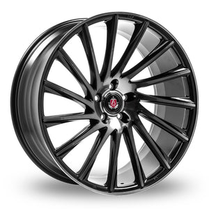 Axe EX32 Black Polished Tinted Wider Rear 9x22 (Front) & 10.5x22 (Rear) Set of 4 alloy wheels - Premier Wheels UK Online