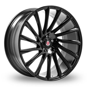 Axe EX32 Gloss Black Wider Rear 9x22 (Front) & 10.5x22 (Rear) Set of 4 alloy wheels - Premier Wheels UK Online