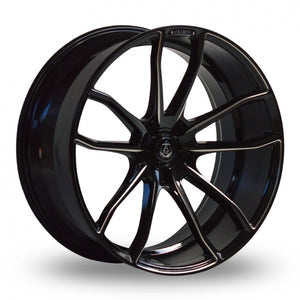 Axe EX33 Gloss Black Wider Rear 9x22 (Front) & 10.5x22 (Rear) Set of 4 alloy wheels - Premier Wheels UK Online