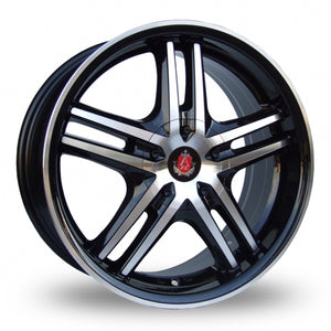 Axe EX5 Black Polished  17 Inch Set of 4 alloy wheels - Premier Wheels UK Online