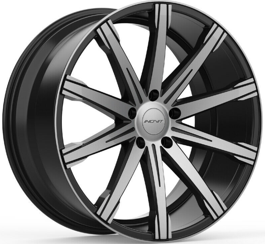 Inovit Revolve Satin Black Machined Face 20 Inch 10J Set of 4 alloy wheels