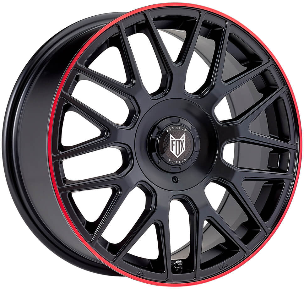 Fox VR3 Black Red 17 inch and 18 inch wheels