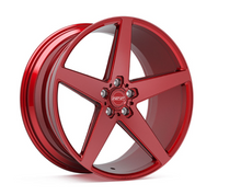 Load image into Gallery viewer, Inovit Rotor Satin Candy Red Polished Tinted 20 Inch 8.5J Set of 4 alloy wheels

