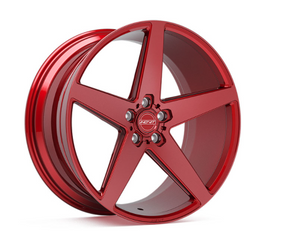 Inovit Rotor Satin Candy Red Polished Tinted 20 Inch 8.5J Set of 4 alloy wheels