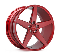 Load image into Gallery viewer, Inovit Rotor Satin Candy Red Polished Tinted 20 Inch 10J Set of 4 alloy wheels
