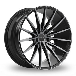 Inovit Torque Black Polished Wider Rear 8.5x20 (Front) & 10x20 (Rear) Set of 4 alloy wheels - Premier Wheels UK Online