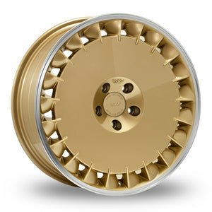 Ispiri CSRDTF Gold Polished Lip Wider Rear 8.5x18 (Front) & 9.5x18 (Rear) Set of 4 alloy wheels