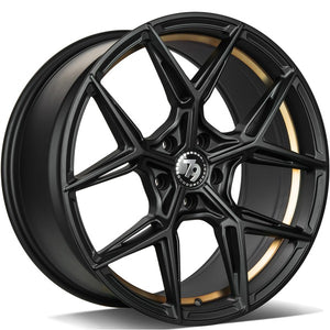 79Wheels SCF-B 19 inch Matt Black Gold Barrel