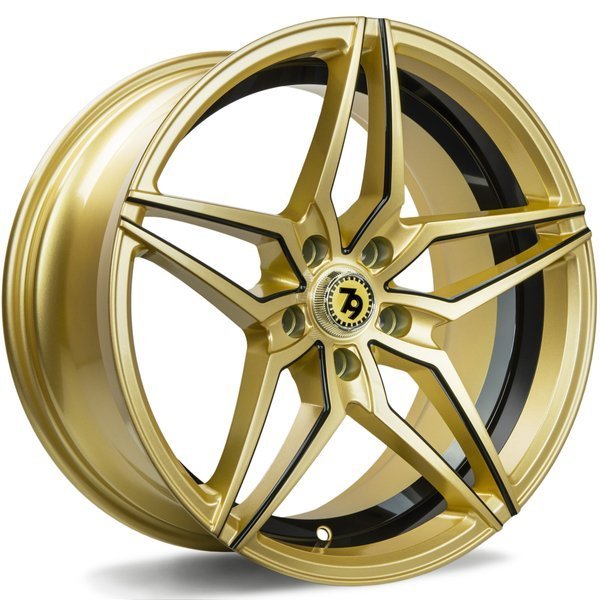 79Wheels SV-A 18 inch Gloss Gold Black Mill