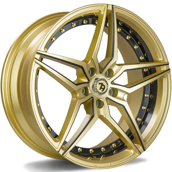 79Wheels SV-AR 19 inch Gloss Gold Black Mill