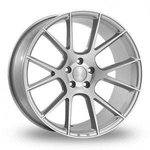 VEEMANN V-FS23 Silver Polished Wider Rear 8.5x19 (Front) & 9.5x19 (Rear) Set of 4 alloy wheels