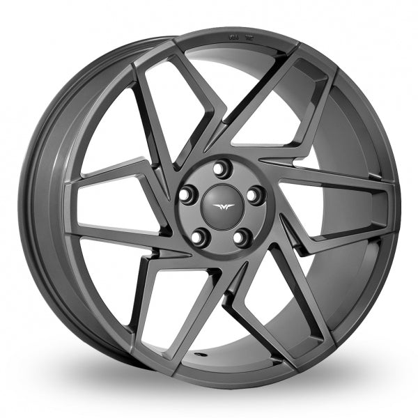 VEEMANN V-FS27R Graphite Wider Rear 8.5x20 (Front) & 10x20 (Rear) Set of 4 alloy wheels