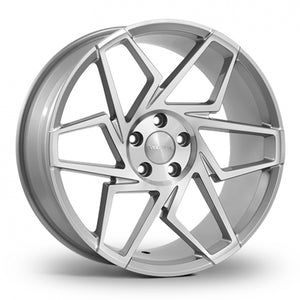 VEEMANN V-FS27R Silver Polished Face Wider Rear 8.5x19 (Front) & 9.5x19 (Rear) Set of 4 alloy wheels