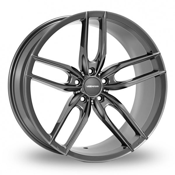 VEEMANN V-FS28 Graphite Wider Rear 8.5x20 (Front) & 10x20 (Rear) Set of 4 alloy wheels