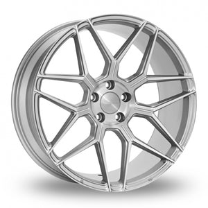 VEEMANN V-FS38 Silver Polished Face Wider Rear 8.5x19 (Front) & 9.5x19 (Rear) Set of 4 alloy wheels