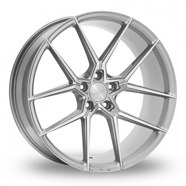 VEEMANN V-FS39 Silver Polished Wider Rear 8.5x19 (Front) & 9.5x19 (Rear) Set of 4 alloy wheels
