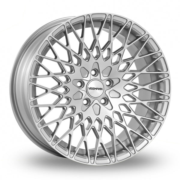 VEEMANN VC540 Silver Polished Wider Rear 8x18 (Front) & 9x18 (Rear) Set of 4 alloy wheels