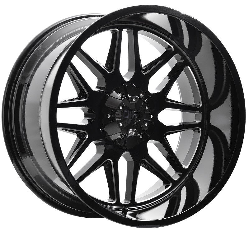 DIRT A.T wheels D59 Gloss Black Polished Mill