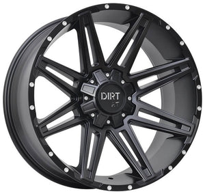 DIRT A.T wheels D88 Matt Black Milled Rivets