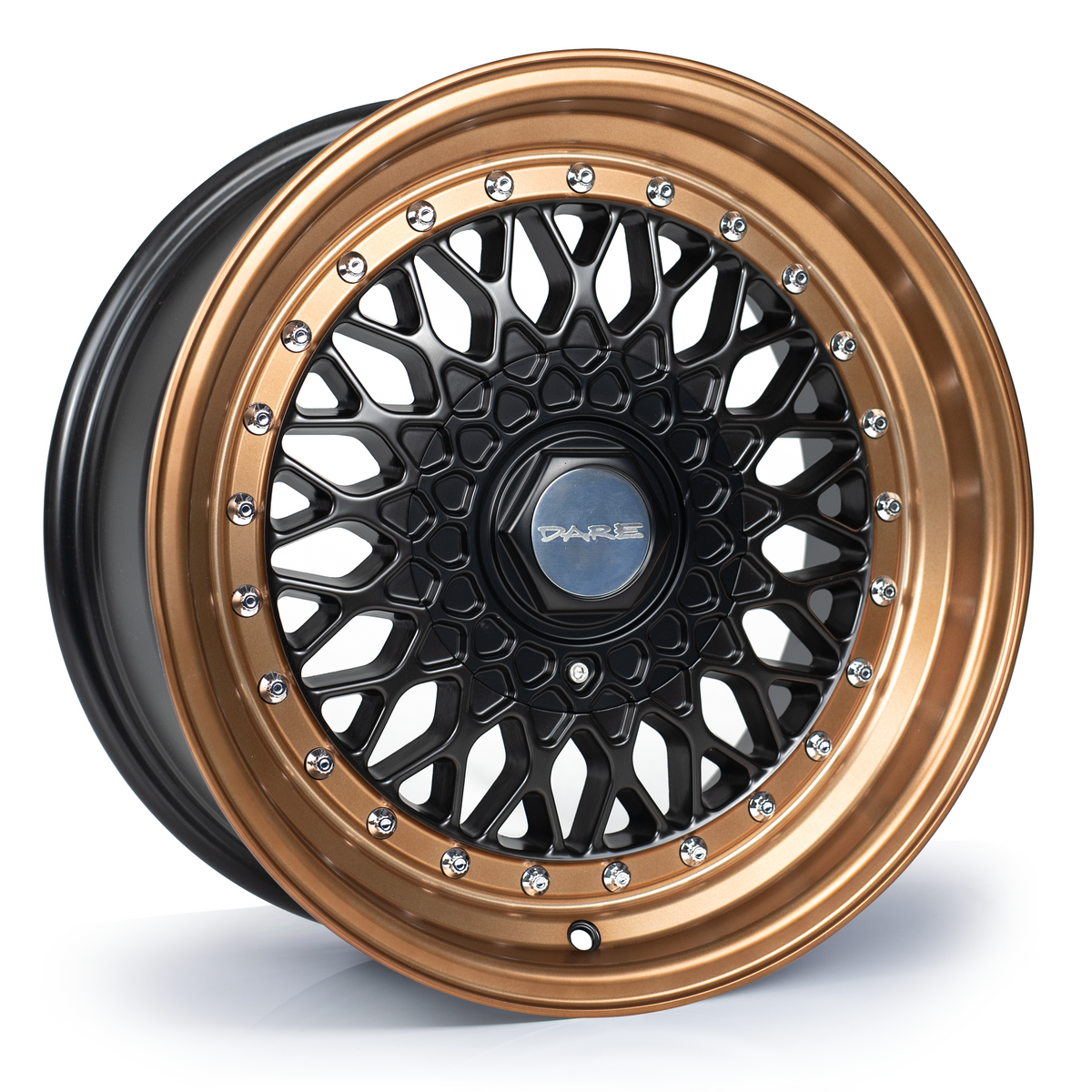 DARE DRRS Matt Black Bronze Chrome Rivets – Premier Wheels UK Online